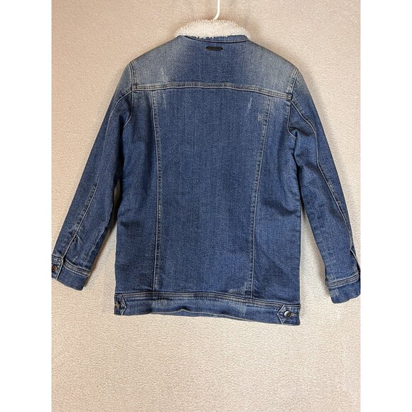 A/X Armani Exchange Denim Jacket Sherpa Lined Trucker Teen Size 14A 166cm - Picture 5 of 10
